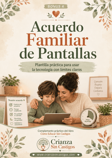 Acuerdo Familiar de Pantallas - Crianza Sin CastigosAcuerdo Familiar de Pantallas